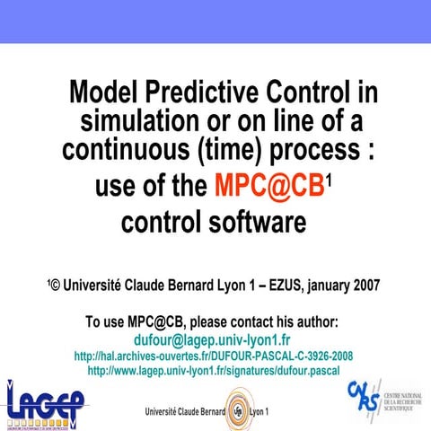 Mpc@Cb Presentation En V2009 03 03