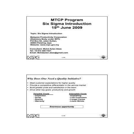Mpc mtcp six sigma [compatibility mode]