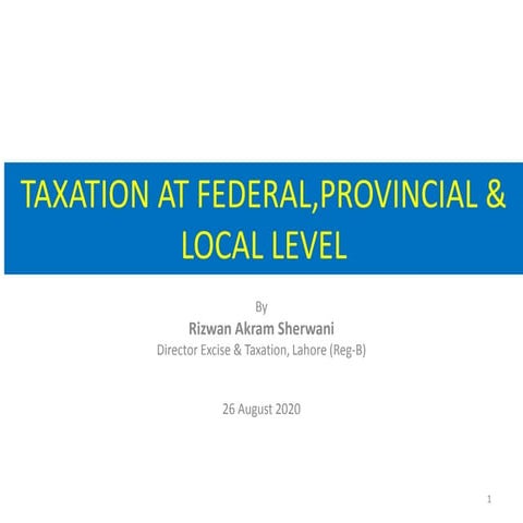 Taxation in Pakistan