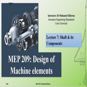 MEP 209: Design of Machine elements LEC  9 