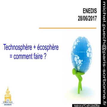 Technosphère + écosphère = comment faire ? | PDF