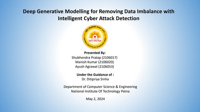 Intrusion detection using generative minority oversampling