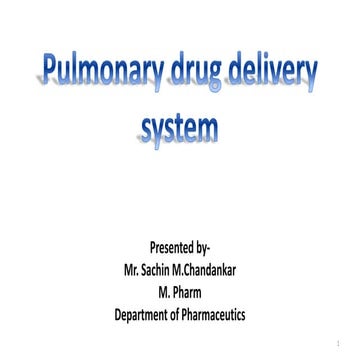 Pulmonary drug delivery system