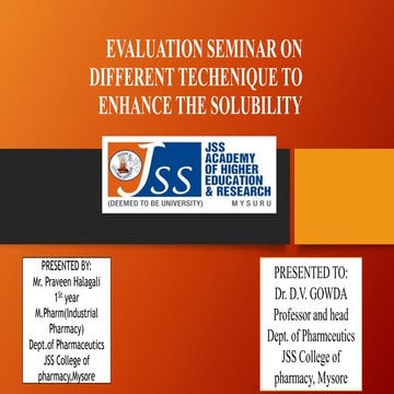 mehods to enhance the solubility of poorly soluble drugs