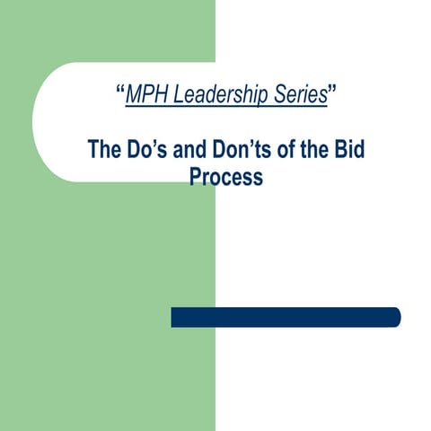 Mph leadership series