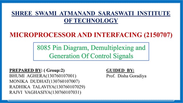 Microprocessor And Interfacing Ppt Microprocessor And Interfacing Ppt