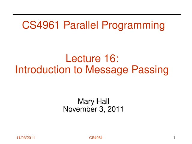 MPI1Introduction to irregular parallel computation.ppt
