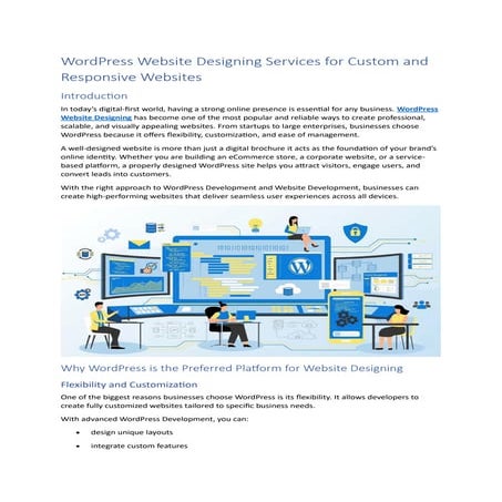 WordPress Website Designing Services for Custom and Responsive Websites ...