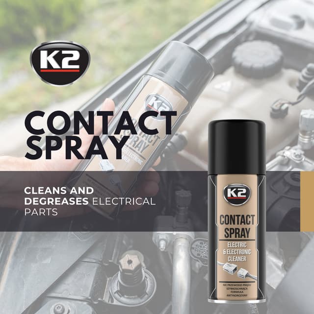 K2 Contact Spray 400ml - Cleans and degreases electrical parts | W125