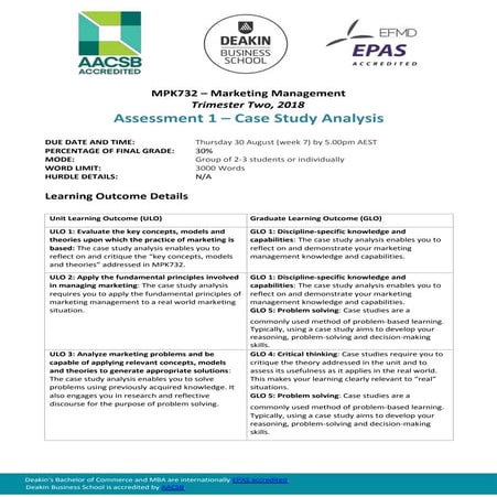 Mpk732 t2 2018 assignment 1 case