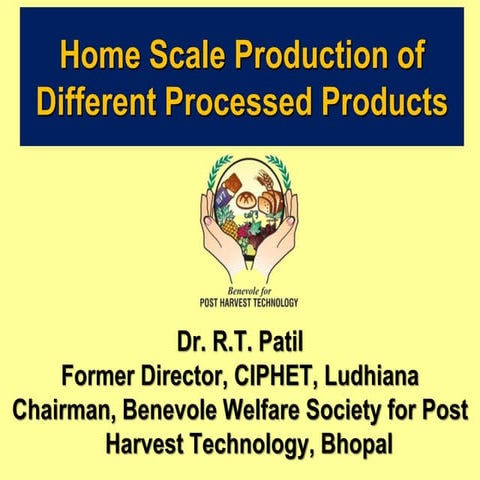 Mpkv lecture 2 home scale production of different processed products | PPT