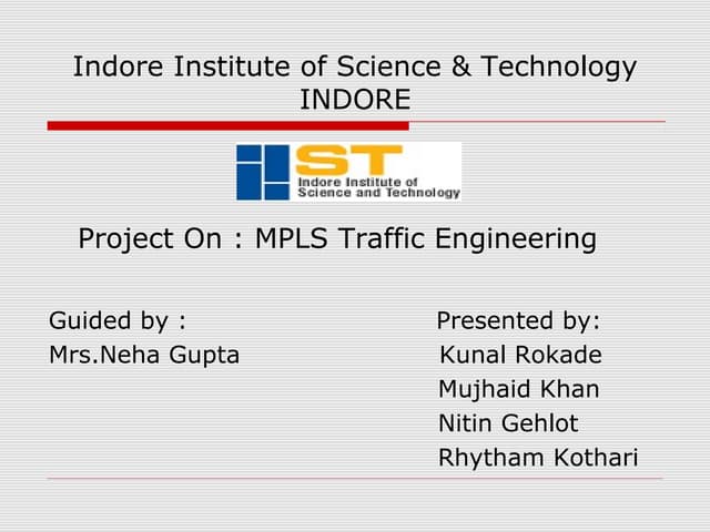 Mpls Traffic Engineering ppt