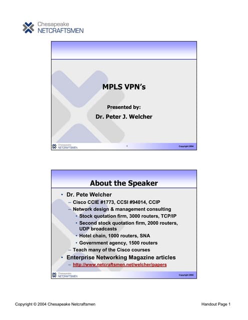Mplsvpn seminar
