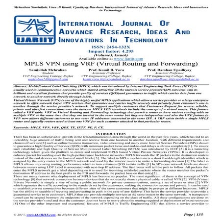 Mpls vpn using vrf virtual routing and forwarding