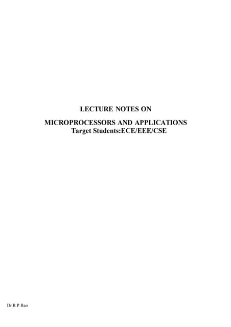 MICROPROCESSORS BASICS 