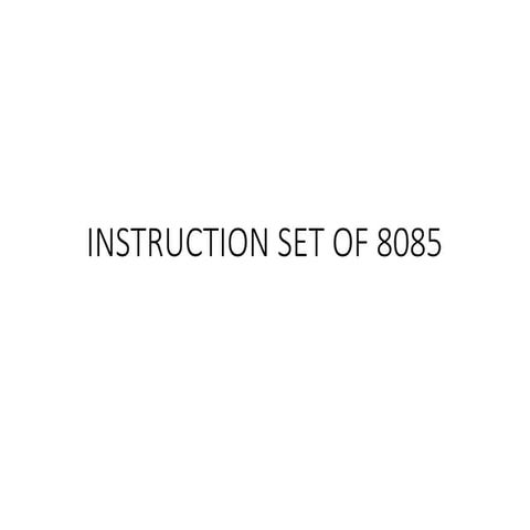 MPMC PPT-INSTRUCTION SET, totally 76 instructions set explained