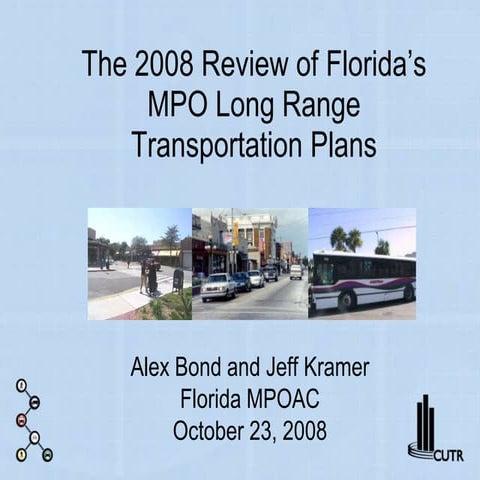A Review of MPO Long Range Transportation Plans in Florida