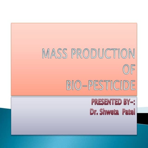Mass-production of bio-pesticide