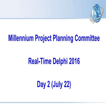 Millennium Project Real-Time Delphi priorities for 2016-17