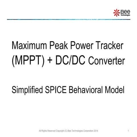 (MPPT) + DC/DC Converter using PSpice