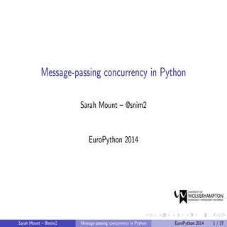 Message-passing concurrency in Python