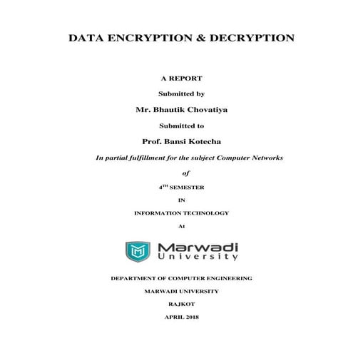 Mini Project on Data Encryption & Decryption in JAVA | PDF ...
