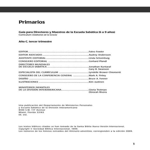Primarios | Folleto Maestros | Escuela Sabática para Menores | Tercer trimest...