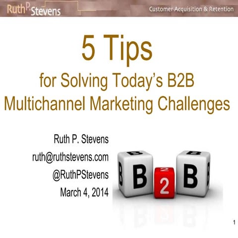 Solving Today's B2B Multi-channel Marketing Challenges