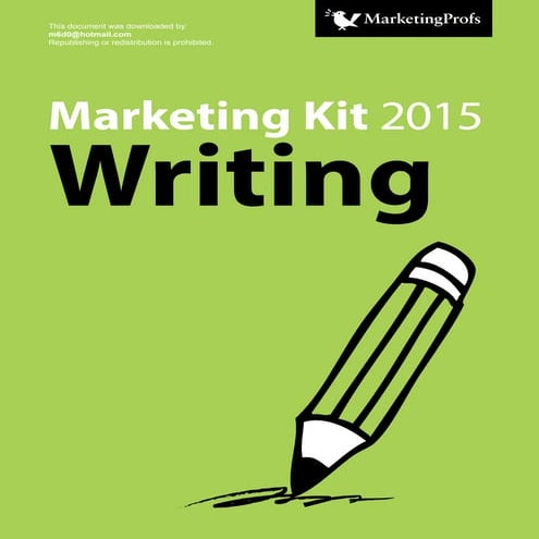 Marketing Kit 2015 : Writing 