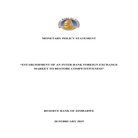 Zimbabwe's 2019 Monetary Policy Statement 