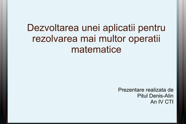 Developing a Math App