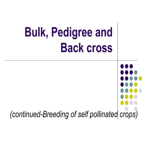 Mpt4 bulk, pedigree, backcross (lanjutan)