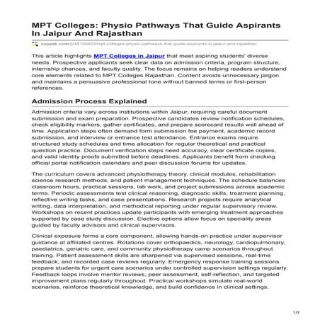 MPT Colleges Physio Pathways That Guide Aspirants In Jaipur And Rajasthan.pdf