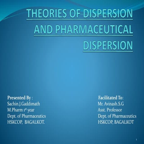 Mp(theories of dispersion) seminar