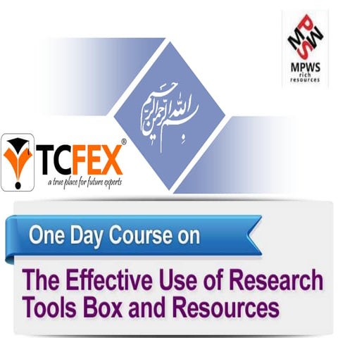 Research Tools-part 1- by dr. nader ale ebrahim