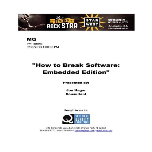 How to Break Software: Embedded Edition | PDF