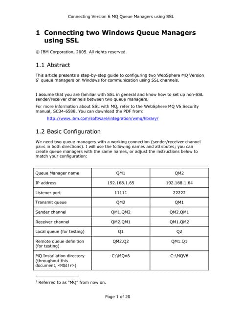 Mq ssl channels_on_windows