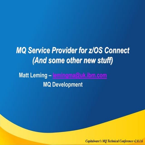 MQ Support for z/OS Connect