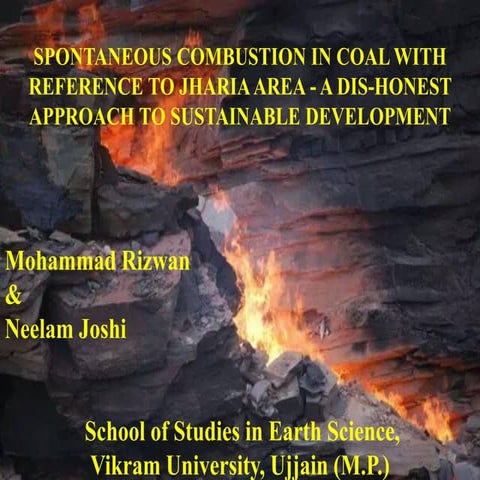 SPONTANEOUS COMBUSTION IN COAL WITH REFERENCE TO JHARIA AREA | PDF