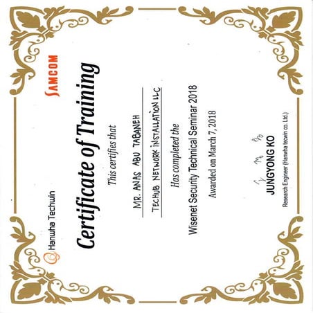 SAMCOM TRAINING CERTIFICATE 