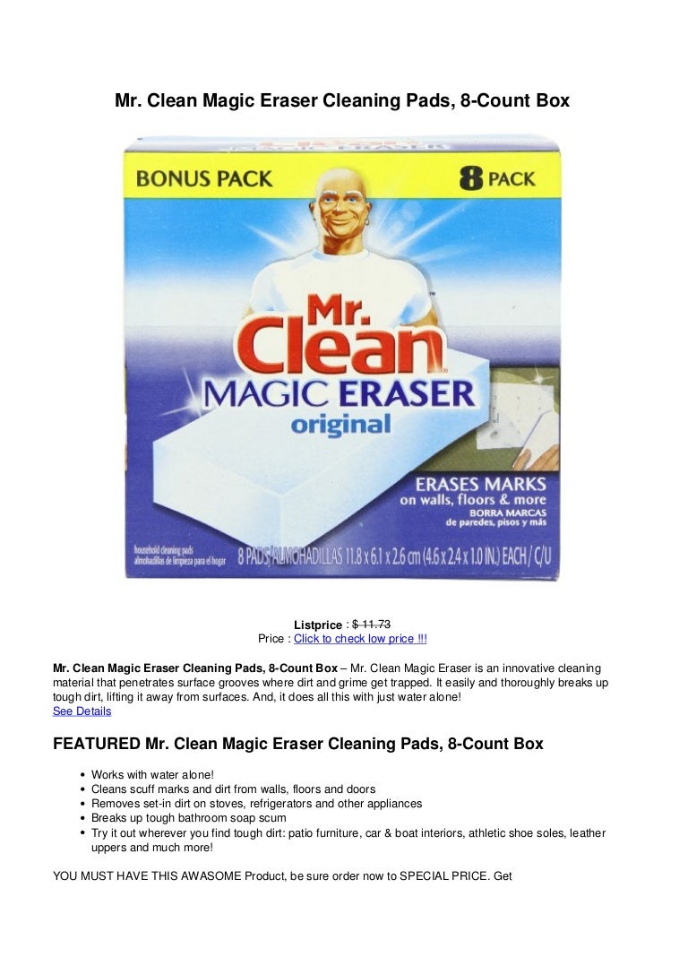 Mr Clean Magic Eraser Cleaning Pads 8 Count Box