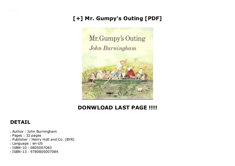 Mr. Gumpy's Outing [PDF]