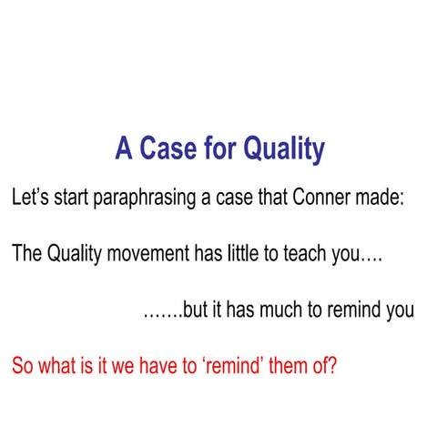 Mr. stephen geach   a case for quality