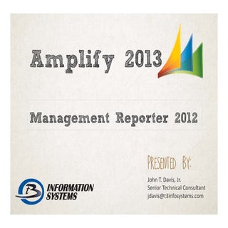 Introdution to Management Reporter ...