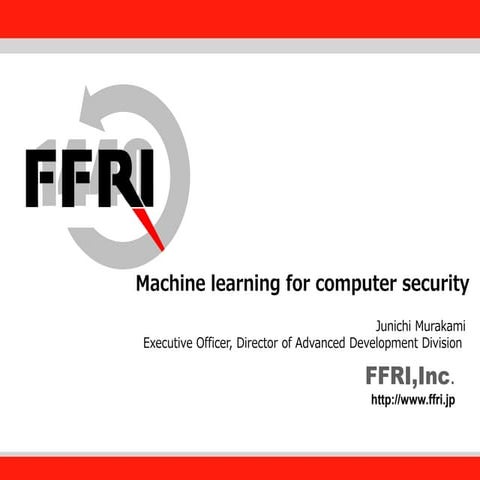 Mr201306 machine learning for computer security