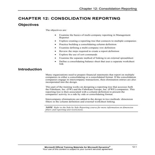 Mr20 enus 12-Report Design in Management Reporter 2.0 for Microsoft Dynamics®...