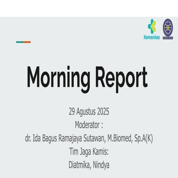 MORNING REPORT 29 Agustus 2025_Demam Tifoid