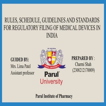rules, regulation and guideline for medical devices