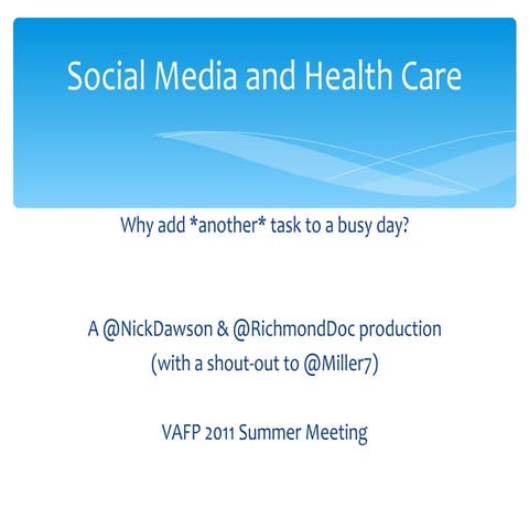 VAFP Social Media Presentation