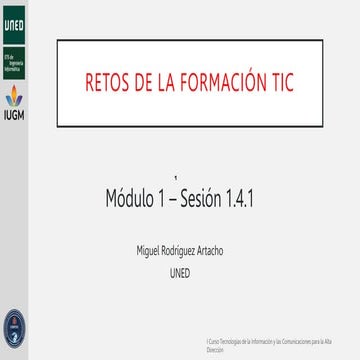 Retos Actuales de la Formación en Tecnologías de la Información